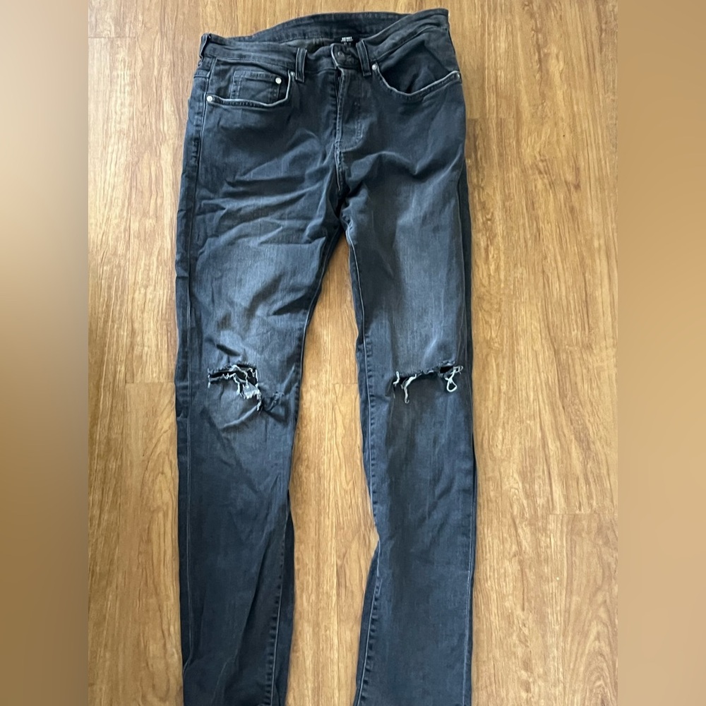 H&M Dark Grey Ripped Jeans